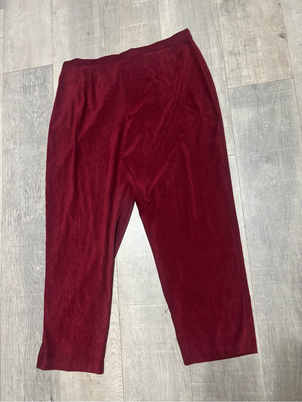 Women's Burgundy Velour Trousers